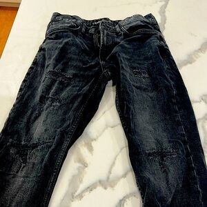 Men’s slim black denim jeans size 29x30